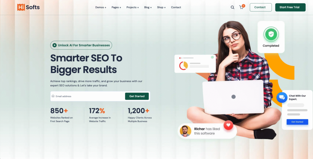 Hisofts - Startup & SaaS WordPress Theme