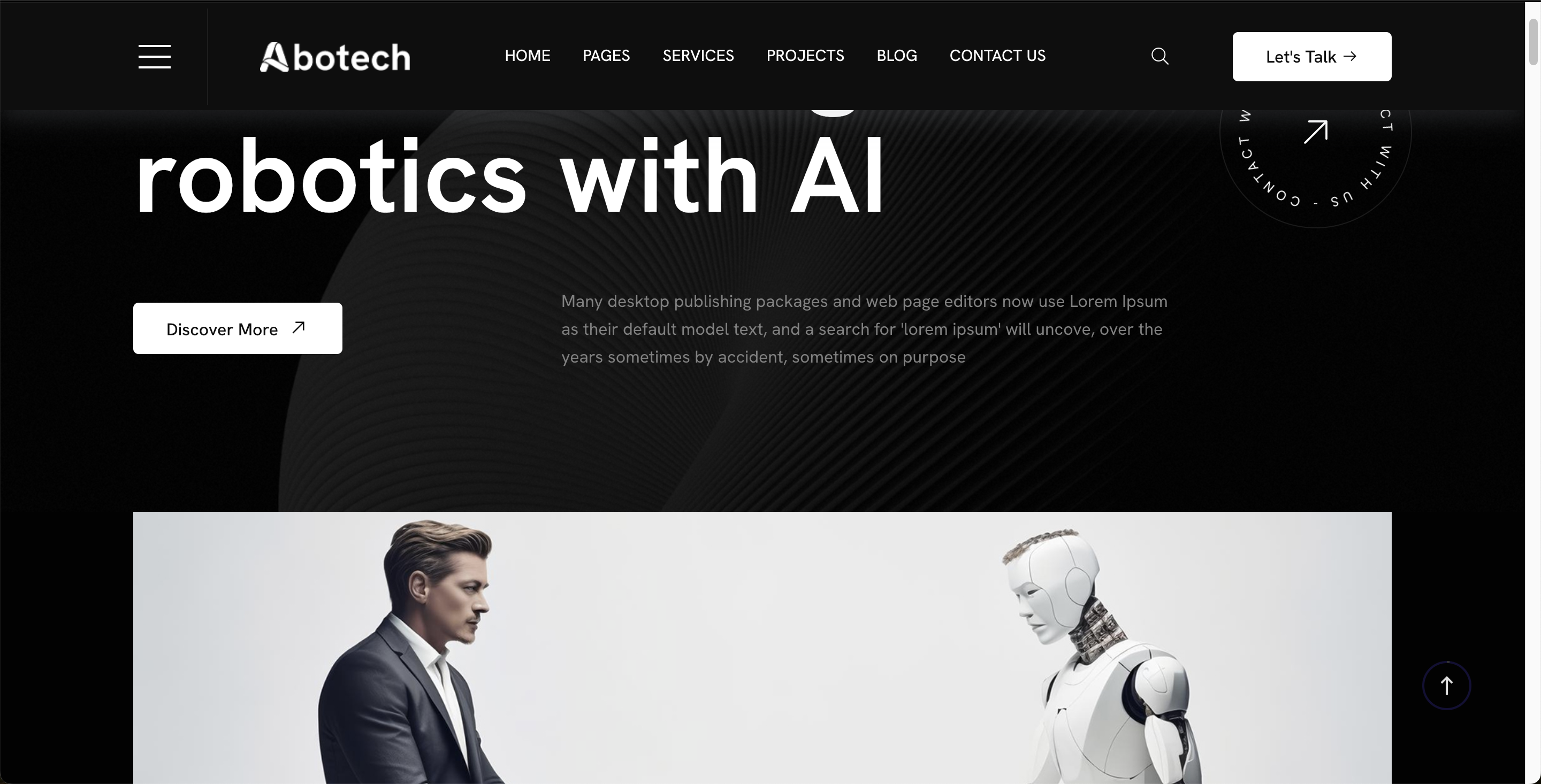 03. Abotech: Advanced Vue.js Template for AI and Robotics Companies