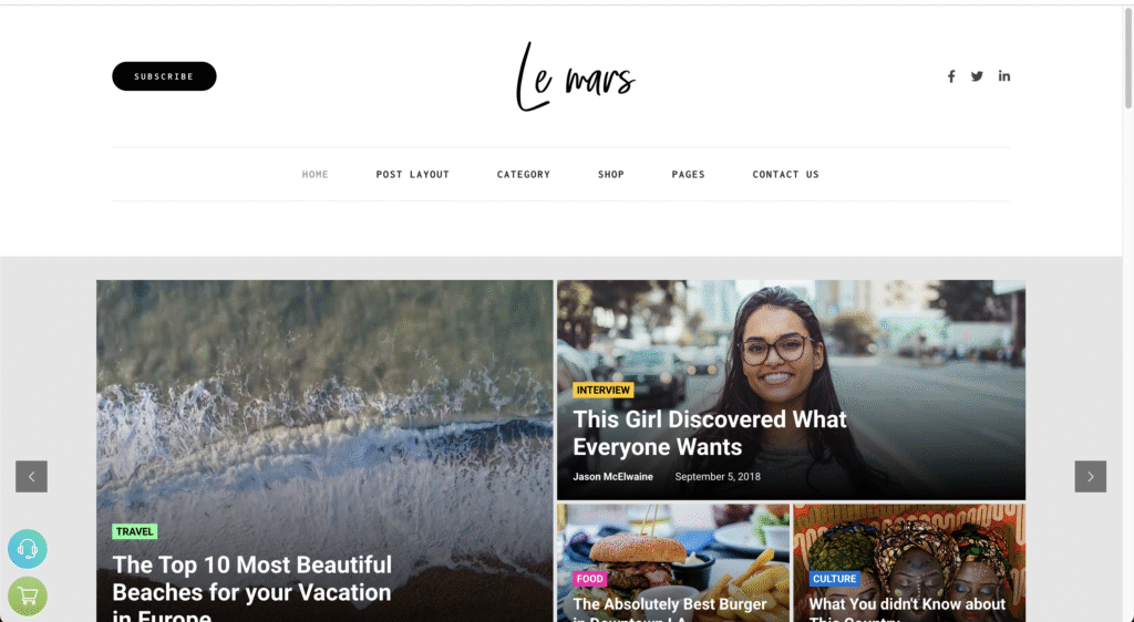 03. Lemars - Premium Lifestyle WordPress Theme