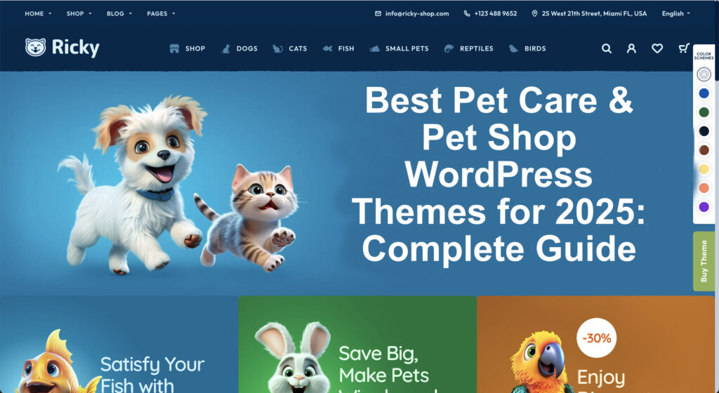 Best Pet Care & Pet Shop WordPress Themes for 2025 Complete Guide