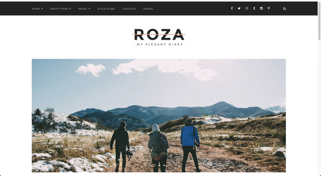 04. Roza – Elegant Diary WordPress Theme