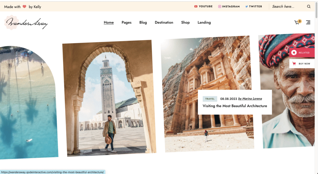 05. WanderAway - Travel Blog WordPress Theme