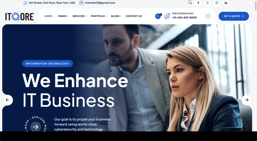 07. Itqore – IT Solution and Technology WordPress Theme