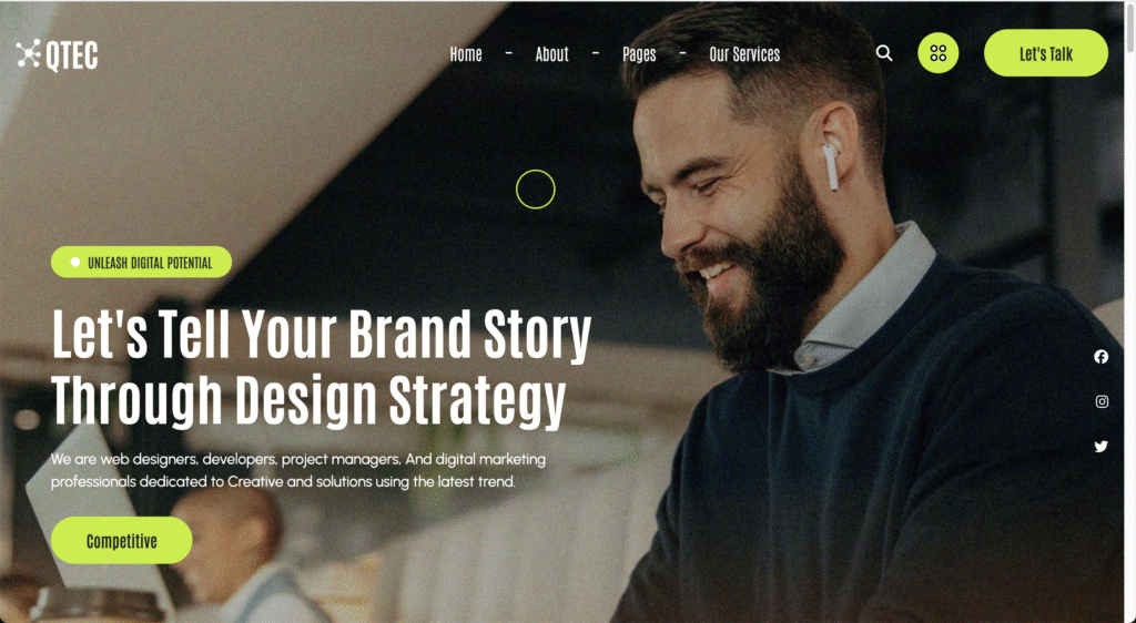 08. Qtech - AI Agency Startup HTML Landing Page Template