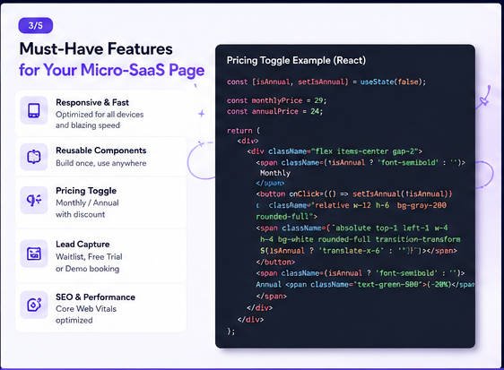 Build Micro SaaS Landing Page React: The Complete Developer Guide to Launching a High-Converting SaaS Website Fast